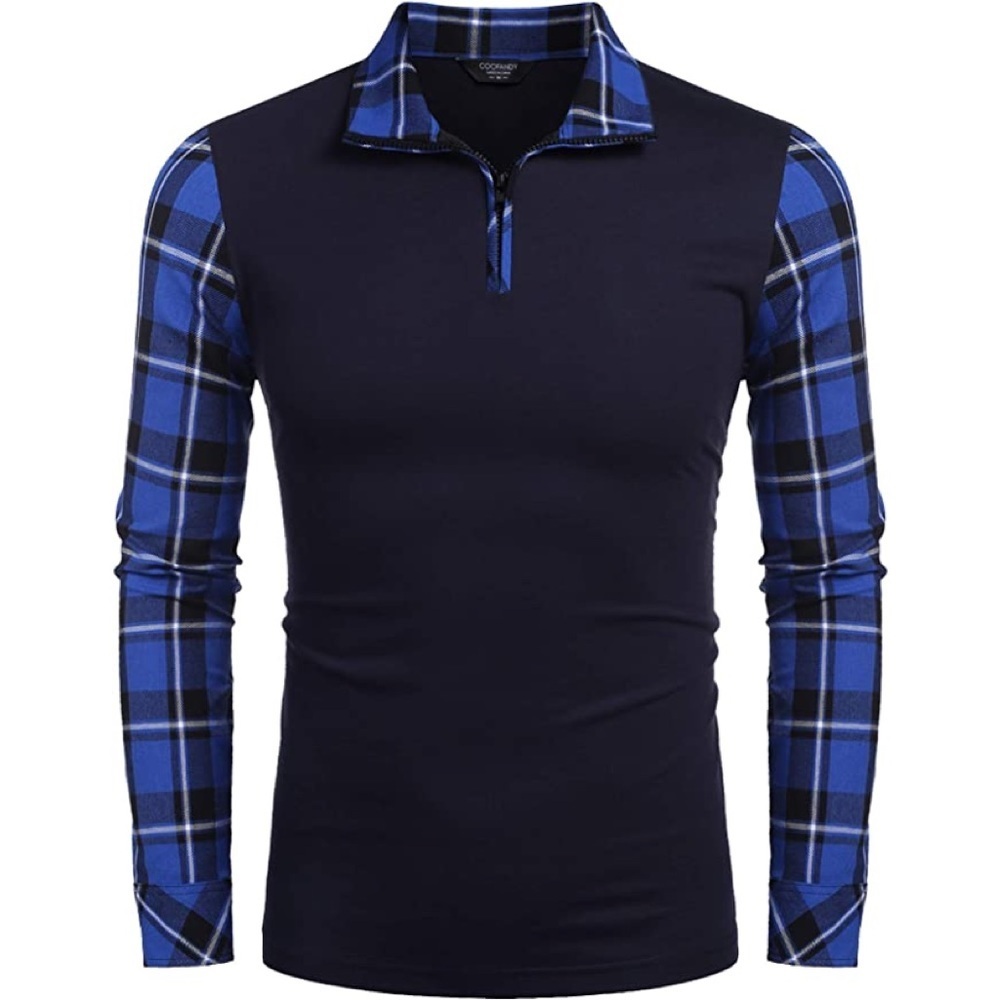 New Mens Plaid Sweater Long Sleeve Shirt